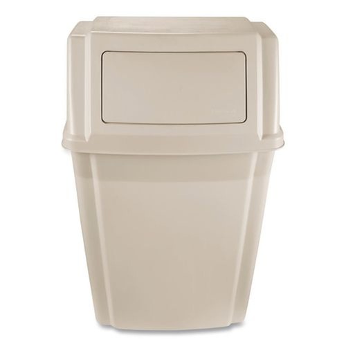 Trash & Waste Bins | Rubbermaid Commercial FG782200BEIG Slim Jim 15-Gallon Wall-Mounted Container - Beige image number 0
