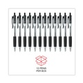 Office Jansan | Universal UNV15530 1 mm Comfort Grip Retractable Ballpoint Pens - Medium, Black (1 Dozen) image number 4