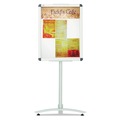 Office Jansan | Quartet LCF2418 18 in. x 24 in. Frame, 54 in. High Improv Lobby Clip-Frame Pedestal Sign - Aluminum image number 1