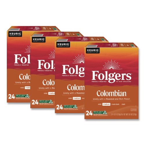 Food Service | Folgers 5000363990 Coffee K-Cups - 100 Percent Colombian (96/Carton) image number 0