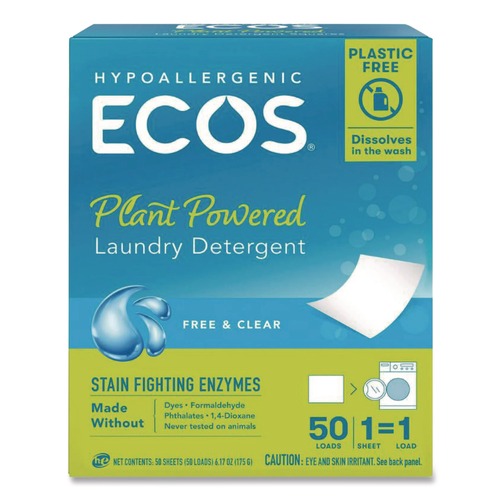 ECOS Liquidless Laundry Detergent Sheets - Free and Clear