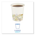 Office Jansan | Boardwalk BWKDEER8HCUP 8 oz. Deerfield Printed Paper Hot Cups (20 Cups/Sleeve, 50 Sleeves/Carton) image number 4