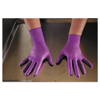 Ansell 6 mil Thick 12 in. Long Powder-Free PURPLE NITRILE Exam Gloves - Large, Purple (500/Carton)