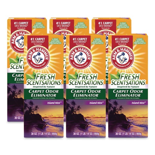 Odor Control | Arm & Hammer 33200-11535 30 oz. Box Fresh Scentsations Carpet Odor Eliminator - Island Mist (6/Carton) image number 0