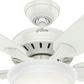 Ceiling Fans | Hunter 53358 52 in. Fletcher Five Minute Ceiling Fan with Light (Fresh White) image number 8