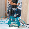 Nail Gun Compressor Combo Kits | Makita MAC100QK1 Quiet Series .5 HP 1 Gallon Oil-Free Hand Carry Air Compressor/ 18 GA Brad Nailer Combo Kit image number 17