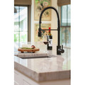 Kitchen Faucets | Gerber DH450188BS The Foodie Noir 1.75 GPM 1-Handle Pre-Rinse Pull-Down Kitchen Faucet (Satin Black) image number 2