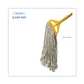 Mops | Boardwalk BWK424CCT 24 oz. Pro Loop Web/Tailband Cotton Wet Mop Head - White (12/Carton) image number 5