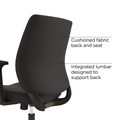 Office Chairs | Alera ALEWX4217 17.13 in. to 20.83 in. Seat Height Supports Up to 275 lbs. Wessex Ergonomic Fabric Task Chair - Black image number 3