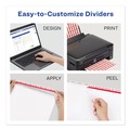 Office Jansan | Avery 12450 11 x 8.5 Print and Apply Index Maker Clear Label 8-Tab Dividers with Printable Label Strip - Frosted Clear Tabs (5/Pack) image number 1