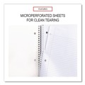 Office Jansan | Universal UNV66600 11 in. x 8.5 in. 1-Subject Medium/College Rule Wirebound Notebook - Black Cover image number 3