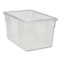 Food Trays, Containers, and Lids | Rubbermaid Commercial FG330100CLR 21.5 Gallon 26 in. x 18 in. x 15 in. Food/Tote Boxes - Clear image number 0