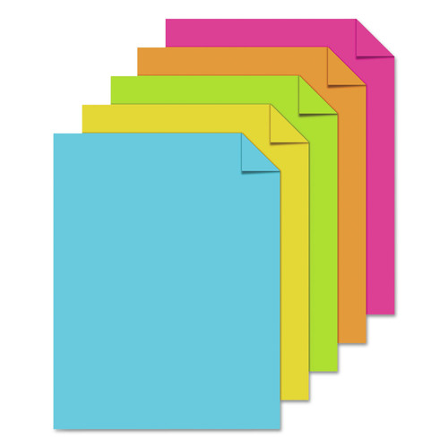 Office Jansan | Astrobrights 99608-01 24 lbs. Bond Weight 8.5 in. x 11 in. Color Paper - "Bright" Assortment (500/Pack) image number 0