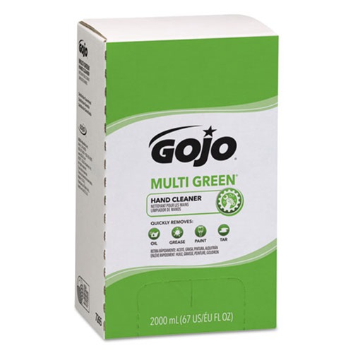 Hand Soaps | GOJO Industries 7265-04 2000 mL Multi Green Hand Cleaner Refill - Citrus Scent, Green (4/Carton) image number 0