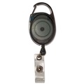Office Jansan | Advantus 75551 30 in. Extension Carabiner-Style Retractable ID Card Reel - Smoke (12/Pack) image number 2