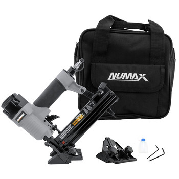 AIR FLOORING NAILERS | NuMax SFBC940 Pneumatic 4-in-1 18 Gauge 1-5/8 in. Mini Flooring Nailer and Stapler with Canvas Bag