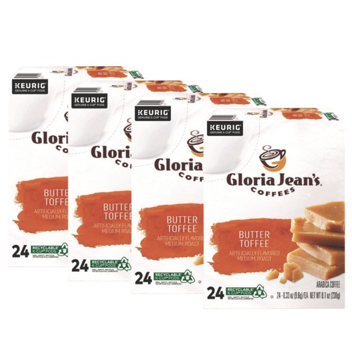Food Service | Gloria Jean's 5000330066 Coffee K-Cups - Butter Toffee (96/Carton) image number 0
