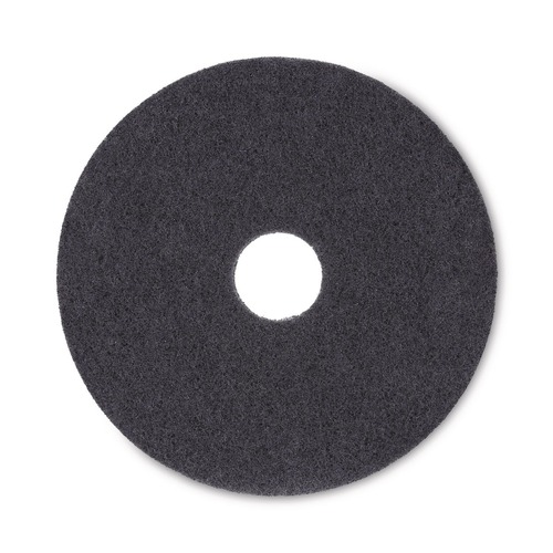 Cleaning & Janitorial Accessories | Boardwalk BWK4016BLA 16 in. Diameter Stripping Floor Pads - Black (5/Carton) image number 0