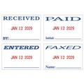 Bulk Savings Pricing 2 | COSCO 2000PLUS 065005 1.75 in. x 0.94 in. 4 Messages Economy Message Dater - Red/Blue image number 1