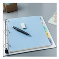 Office Jansan | Avery 16170 Write and Erase Big Tab 11 in. x 8.5 in. 5-Tab 3-Hole Punched Durable Plastic Dividers - Assorted (1-Set) image number 5