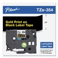 Bulk Savings Pricing 2 | Brother P-Touch TZE354 0.94 in. x 26.2 ft. TZe Standard Adhesive Laminated Labeling Tape - Gold on Black image number 5