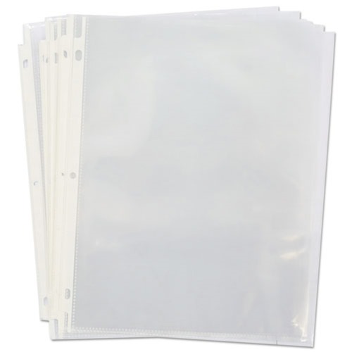  | Universal UNV21128 Heavy Gauge Top-Load Poly Sheet Protectors - Clear (50/Pack) image number 0