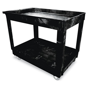 PRODUCTS | Rubbermaid Commercial FG9T6700BLA 300 lb. Capacity 24 in. x 40 in. x 31-1/4 in. Service Utility Cart (Black)