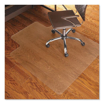 ES Robbins 45 x 53 EverLife Light Use Rectangular Chair Mat with Lip for Hard Floors - Clear
