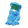 Tradesmen Day Sale | Boardwalk BWK502BLEA 5 in. Headband Super Loop Cotton/Synthetic Fiber Wet Mop Heads - Blue, Medium image number 1