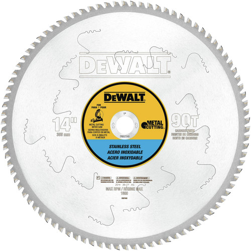 Circular Saw Blades | Dewalt DWA7749 14 in. 90T Stainless Steel Metal Cutting Blade image number 0