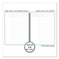 Office Jansan | Cambridge 06122 9.5 in. x 7.5 in. Sheets Action Planner Project-Management Format Wirebound Guided Business Notebook - Dark Gray Cover image number 3