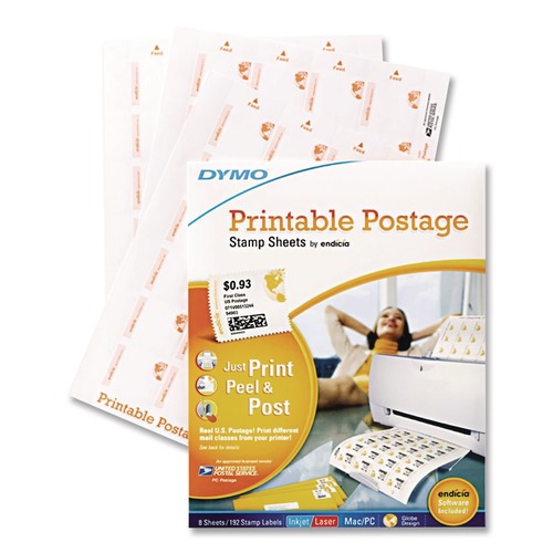 Office Jansan | DYMO 1750042 Printable Postage Stamp Sheets - White (192/Pack) image number 0
