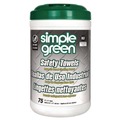 Hand Wipes | Simple Green 3810000613351 10 in. x 11 3/4 in. 1-Ply Safety Towels - Unscented (75/Canister, 6 Canisters/Carton) image number 0