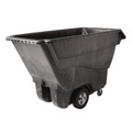 Trash Cans | Rubbermaid Commercial FG9T1500BLA 1250 lbs. Capacity Rectangular Structural Foam Tilt Truck - Black image number 1