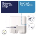 Paper Towel Holders | Tork 553120 Xpress 11.9 in. x 4 in. x 11.6 in. Mini Multifold Hand Towel Dispenser H2 - White image number 3