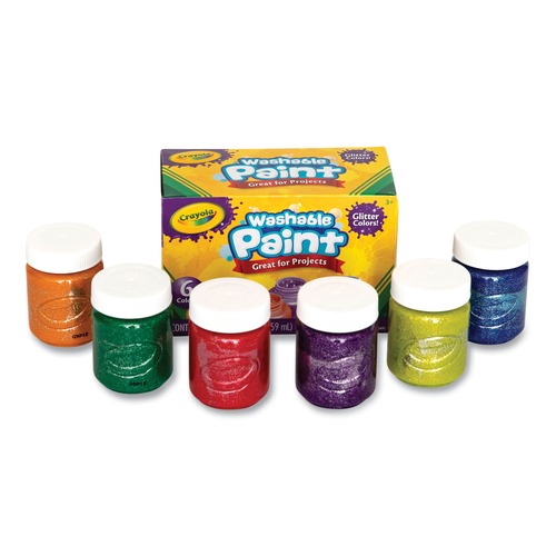 Painting | Crayola 542400 2 oz Washable Paint - 6 Assorted Classic Colors image number 0