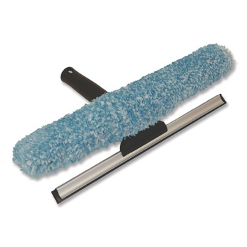 Boardwalk 12 in. Wide Blade Combo Window Washer and Squeegee - Black