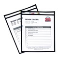 Office Jansan | C-Line 46911 8 1/2 in. x 11 in. 50 Sheet Capacity Stitched Shop Ticket Holders - Clear (25/Box) image number 1