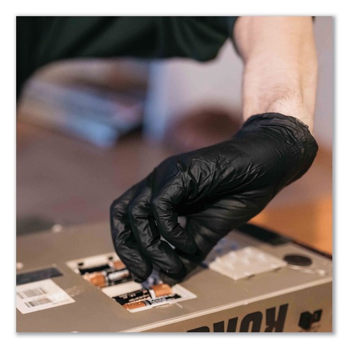 Ammex Black Mil Nitrile Gloves Ammex Mil Industrial Powder-Free