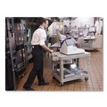 Cleaning Carts | Rubbermaid Commercial FG450500BLA 19.19 in. x 37.88 in. x 33.33 in. 500 lb. Capacity Plastic Flat Shelf Utility Cart - Black image number 6