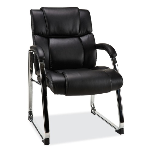 Office Chairs | Alera ALEHD4319 Hildred Series 25 in. x 28.94 in. x 37.8 in. Guest Chair - Black Seat/Back/Chrome Base image number 0
