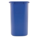 Trash Cans | Rubbermaid Commercial FG295673BLUE 28.13-Quart Rectangular Deskside Recycling Container - Medium, Blue image number 2