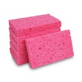 Cleaning & Janitorial Supplies | Boardwalk A21BWK 0.9 in. Thick 3.6 in. x 6.5 in. Cellulose Sponges - Small, Pink (2/Pack, 24 Packs/Carton) image number 0
