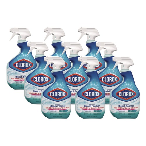 Office Jansan | Clorox 30614 30 oz. Spray Bottle Bathroom Foamer with Bleach - Ocean Mist (9/Carton) image number 0