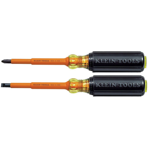 Screwdrivers | Klein Tools 33532-INS 2-Piece Insulated 4 in. Phillips/ Slotted Screwdriver Set image number 0