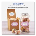 Office Jansan | Avery 22820 2 in. x 3.33 in. Labels with Sure Feed and Easy Peel - Oval Glossy White (80/Pack) image number 2