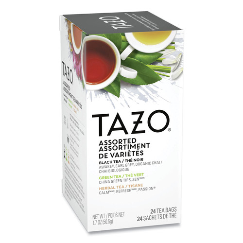 Food Service | Tazo TJL20200 Assorted Tea Bags, Three Each Flavor, 24/box image number 0