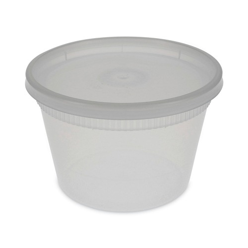  | Pactiv Corp. YSD2516 Newspring DELItainer 16 oz. Microwavable Container - Clear (240/Carton) image number 0