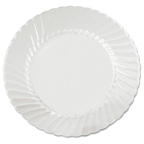 Bowls and Plates | WNA WNA CW9180 9 in. Diameter Plastic Classicware Plates - Clear (18/Bag, 10 Bags/Carton) image number 0