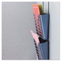  | Universal UNV08163 Triple Pocket 13.5 in. x 4.75 in. x 28 in. Recycled Plastic File Pockets - Black (3/Pack) image number 1